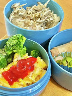タロの弁当70 簡単スクランブル弁当-レシピのメイン写真
