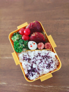 ハンバーグ&ブロッコリーの明太マヨ弁当♪-レシピのメイン写真