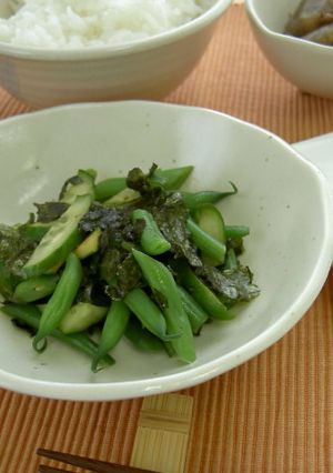 さやいんげんの海苔和え　(透析食)-レシピのメイン写真