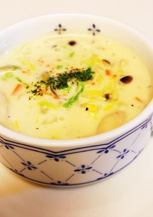 白菜のポカポカ豆乳ポタージュ-レシピのメイン写真