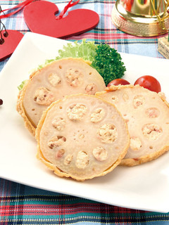 れんこんの詰め物揚げ-レシピのメイン写真