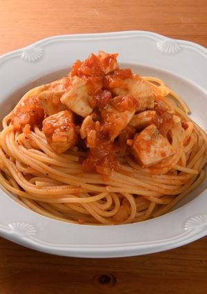 メカジキのトマトソースパスタ-レシピのメイン写真