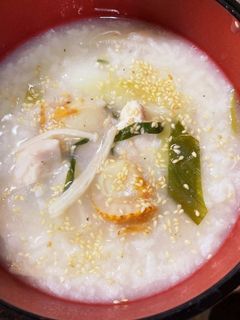 残りご飯でサムゲタン風お粥 おひとり様用-レシピのメイン写真