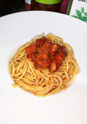 コストコのドライトマトでパスタ-レシピのメイン写真