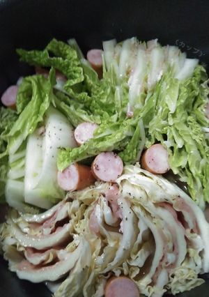 電気圧力鍋！鍋つゆで白菜ミルフィーユ-レシピのメイン写真