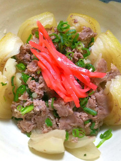 丸ごと玉ねぎとひき肉◎レンジで甘酢蒸し-レシピのメイン写真