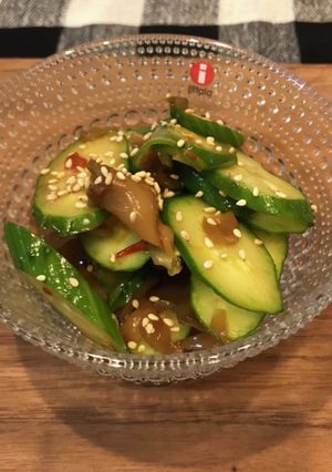 簡単　きゅうりと搾菜のピリ辛和え-レシピのメイン写真