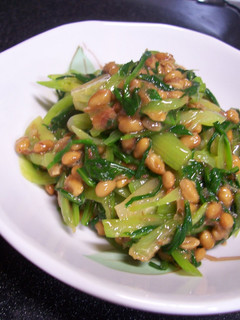 青梗菜の納豆和え♪-レシピのメイン写真