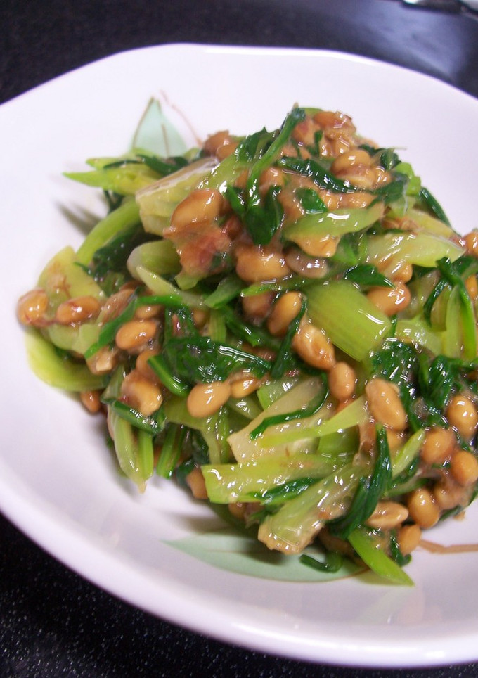 青梗菜の納豆和え♪-レシピのメイン写真