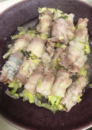 豚バラ肉のキャベツ梅しそ巻き!-レシピのメイン写真