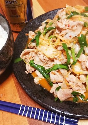 お手軽簡単☆酒&白飯に合う『豚キムチ』-レシピのメイン写真