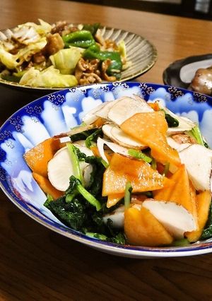 菊芋と柿の甘酢和え-レシピのメイン写真