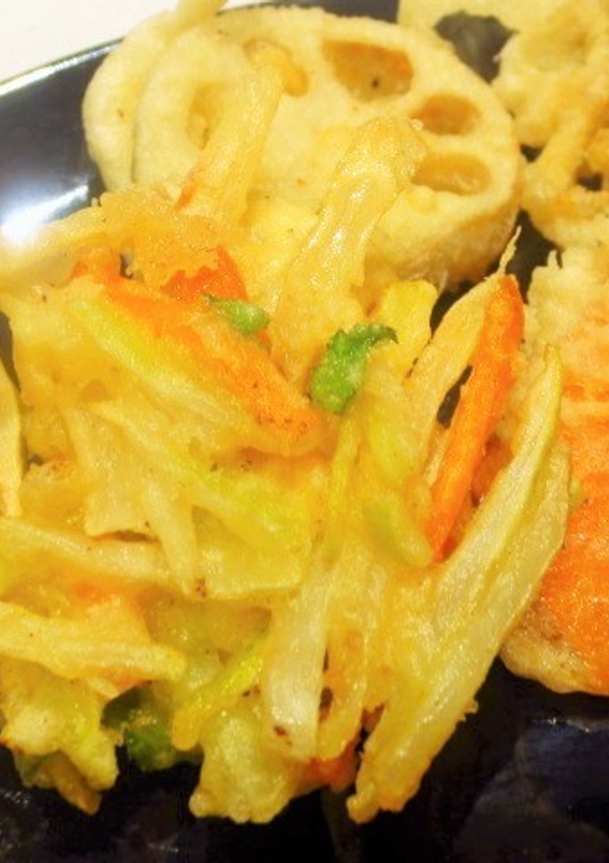節約レシピ大根と人参の皮のかき揚げ-レシピのメイン写真