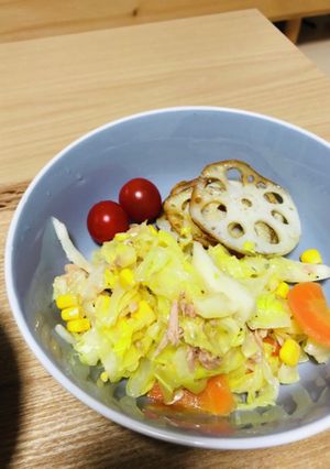 キャベツとコーンとツナのサラダ-レシピのメイン写真
