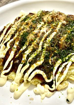 相性バツグン!アカモク入りお好み焼き-レシピのメイン写真