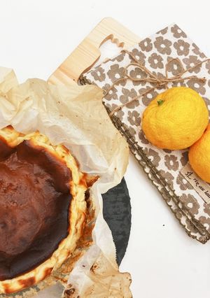 簡単♡美味 柚子香るバスク風チーズケーキ-レシピのメイン写真