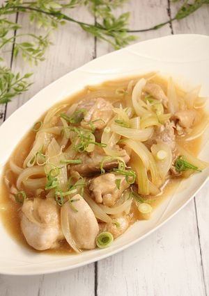 レンジで簡単！玉葱もも肉のカンタン黒酢煮-レシピのメイン写真