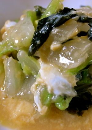 白菜とわかめの＊とろとろ＊卵とじ-レシピのメイン写真