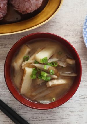 ごぼうとながいもの味噌汁-レシピのメイン写真