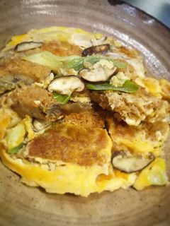 鯵フライの卵とじ-レシピのメイン写真