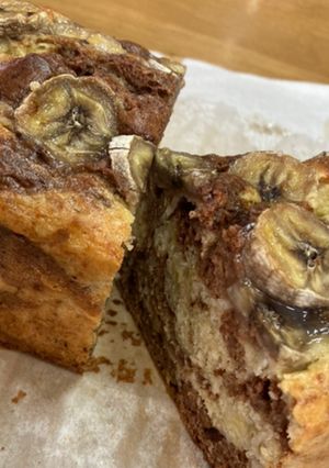 バナナ・ココアでマーブルパウンドケーキ-レシピのメイン写真