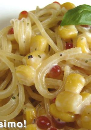 イクラとコーンのクリームパスタ-レシピのメイン写真