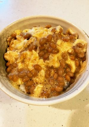 超簡単★半熟卵の納豆ご飯-レシピのメイン写真