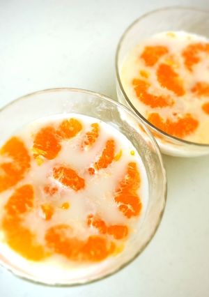 みかん入り牛乳かん♡-レシピのメイン写真