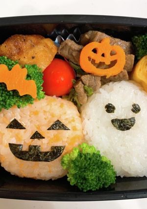 ハロウィンキャラ弁-レシピのメイン写真