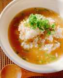 炒飯の素で☆中華風あったかスープごはん