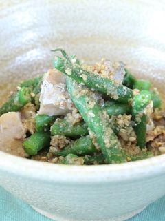 さば缶とインゲンのごまあえ-レシピのメイン写真