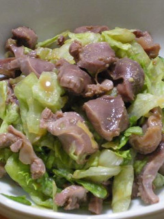 砂肝とレタスの辛子醤油和え-レシピのメイン写真