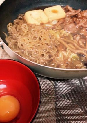 フライパンで作れる！余り物ですき焼き風煮-レシピのメイン写真