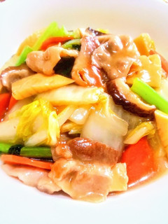 合わせ調味料で手早く簡単白菜小松菜中華丼-レシピのメイン写真