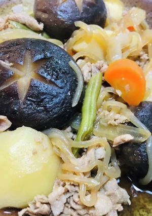 夕飯定番料理・豚肉の肉じゃが・柔らか野菜-レシピのメイン写真