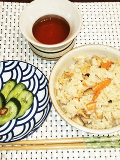 田舎風 ほっこり 簡単炊き込みご飯-レシピのメイン写真