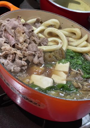 ごぼうたっぷり牛肉のヘルシー出汁鍋-レシピのメイン写真
