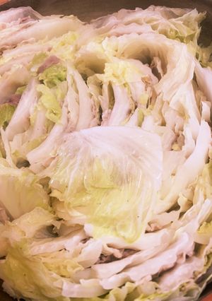 日本酒温か白菜だんだん鍋-レシピのメイン写真