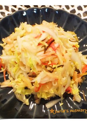 簡単☆白菜とカニカマ（蟹缶）の甘酢サラダ-レシピのメイン写真