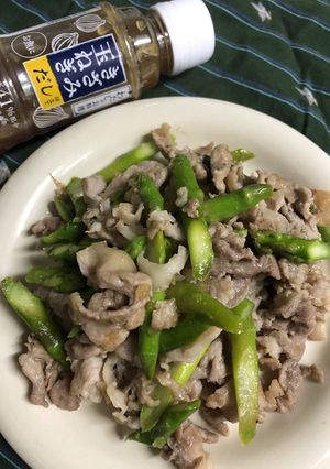 わたしのお料理de豚肉とアスパラ炒め-レシピのメイン写真