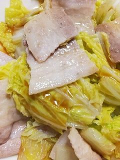 ☆白菜と豚バラ蒸しポン酢がけ-レシピのメイン写真