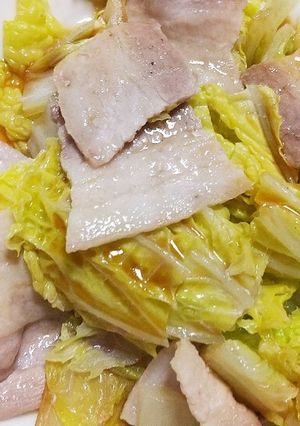 ☆白菜と豚バラ蒸しポン酢がけ-レシピのメイン写真