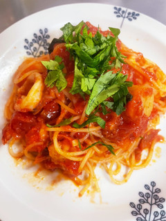 トマトの甘さ引き立つパスタ、ペスカトーレ-レシピのメイン写真