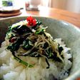 大根のつまみ菜とじゃこのふりかけ