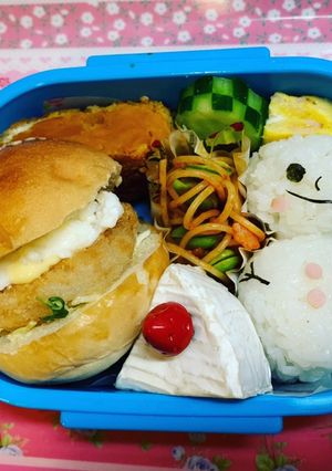12月キャラ弁☆ゆきだるま-レシピのメイン写真