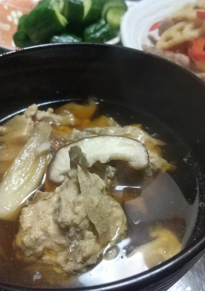 ふんわり＊鶏ひき肉とごぼうのつみれ汁-レシピのメイン写真