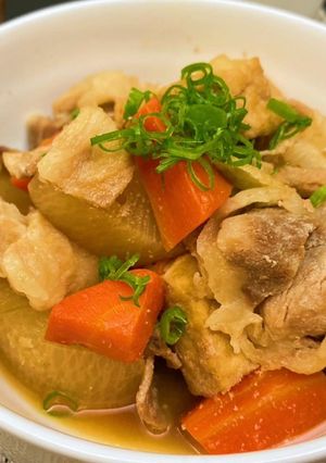 豚肉と揚げ豆腐の煮物-レシピのメイン写真