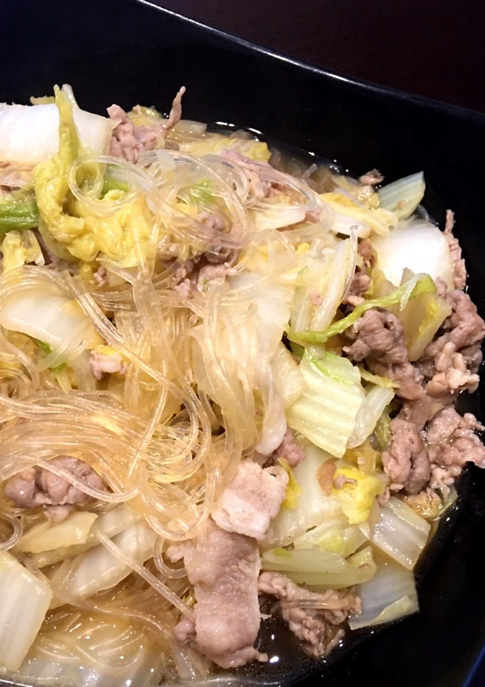 白菜と豚こまと春雨のうま煮-レシピのメイン写真