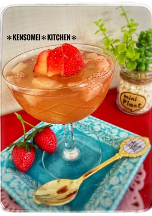 簡単 苺寒天ゼリー ぷるんと食感♪-レシピのメイン写真