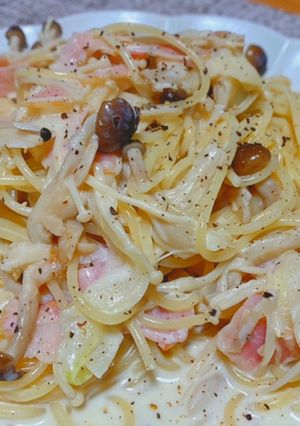 たっぷりソース★きのこのクリームパスタ-レシピのメイン写真